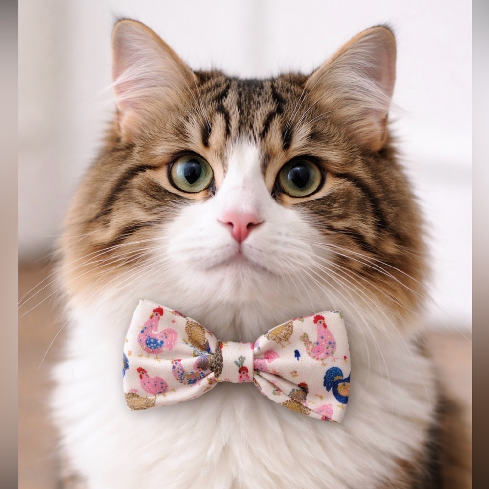 Fancy Flock Pattern Pet Bow Tie